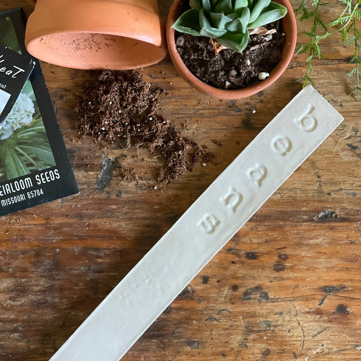 Handmade Ceramic Garden Markers