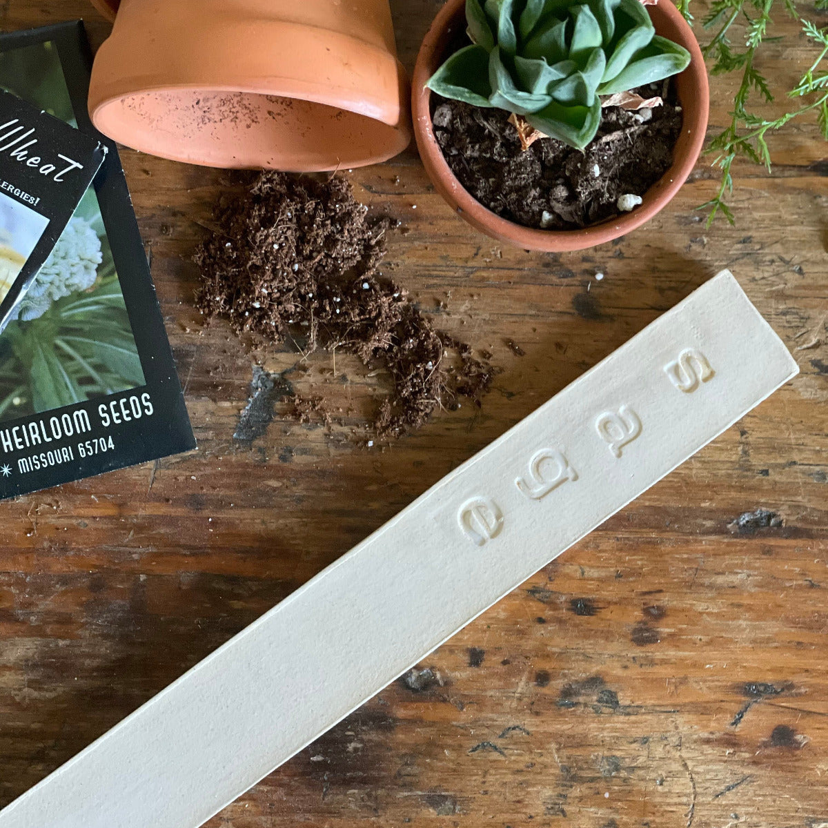 Handmade Ceramic Garden Markers
