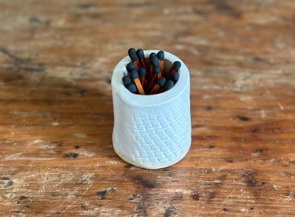 Handmade Ceramic Matchstick / Toothpick Holder