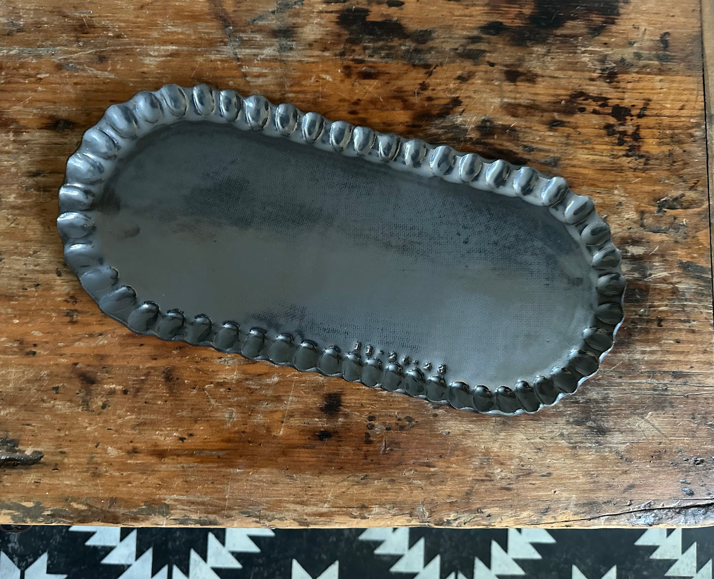 Custom Pottery Tray With Impression of Your Special Date