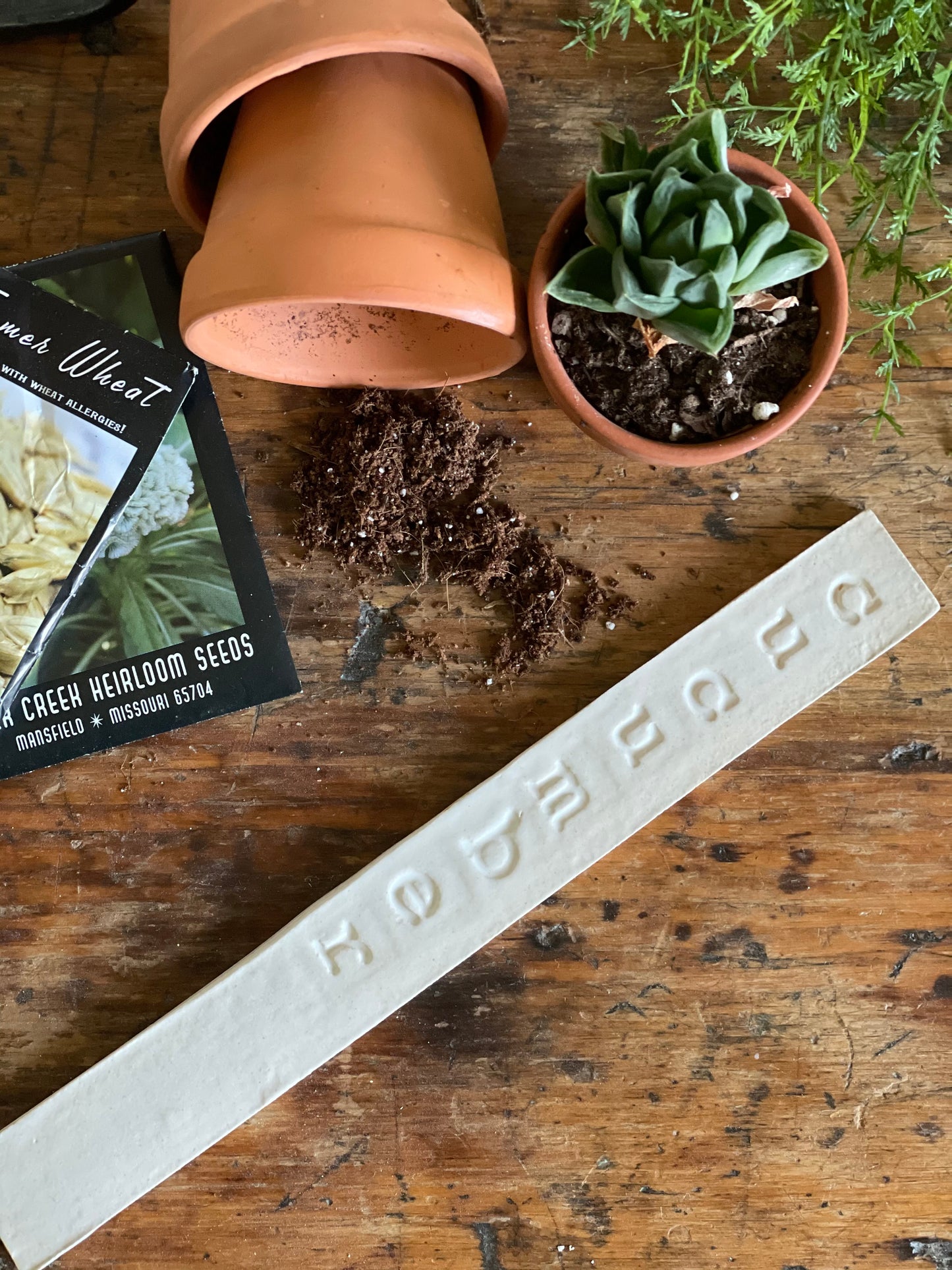 Handmade Ceramic Garden Markers
