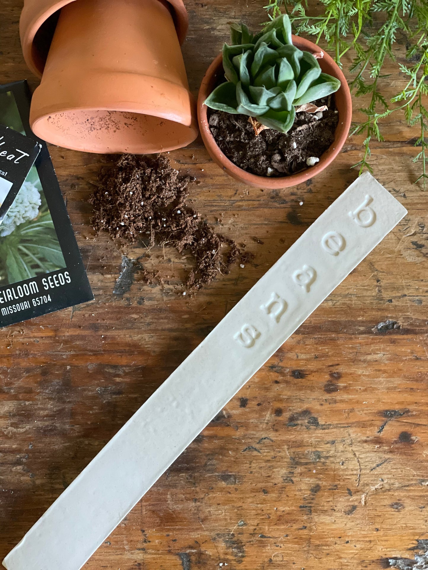 Handmade Ceramic Garden Markers