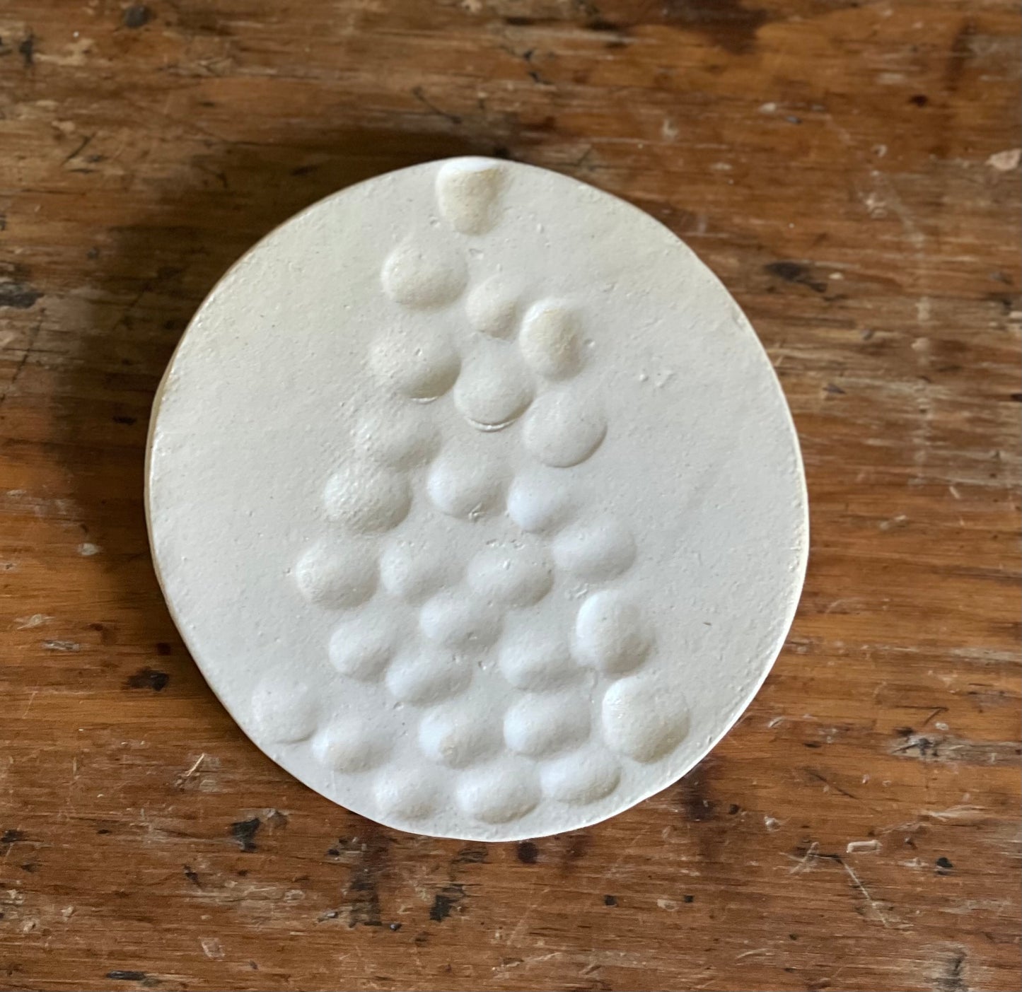 Handmade Ceramic Drink Coasters In Matte White