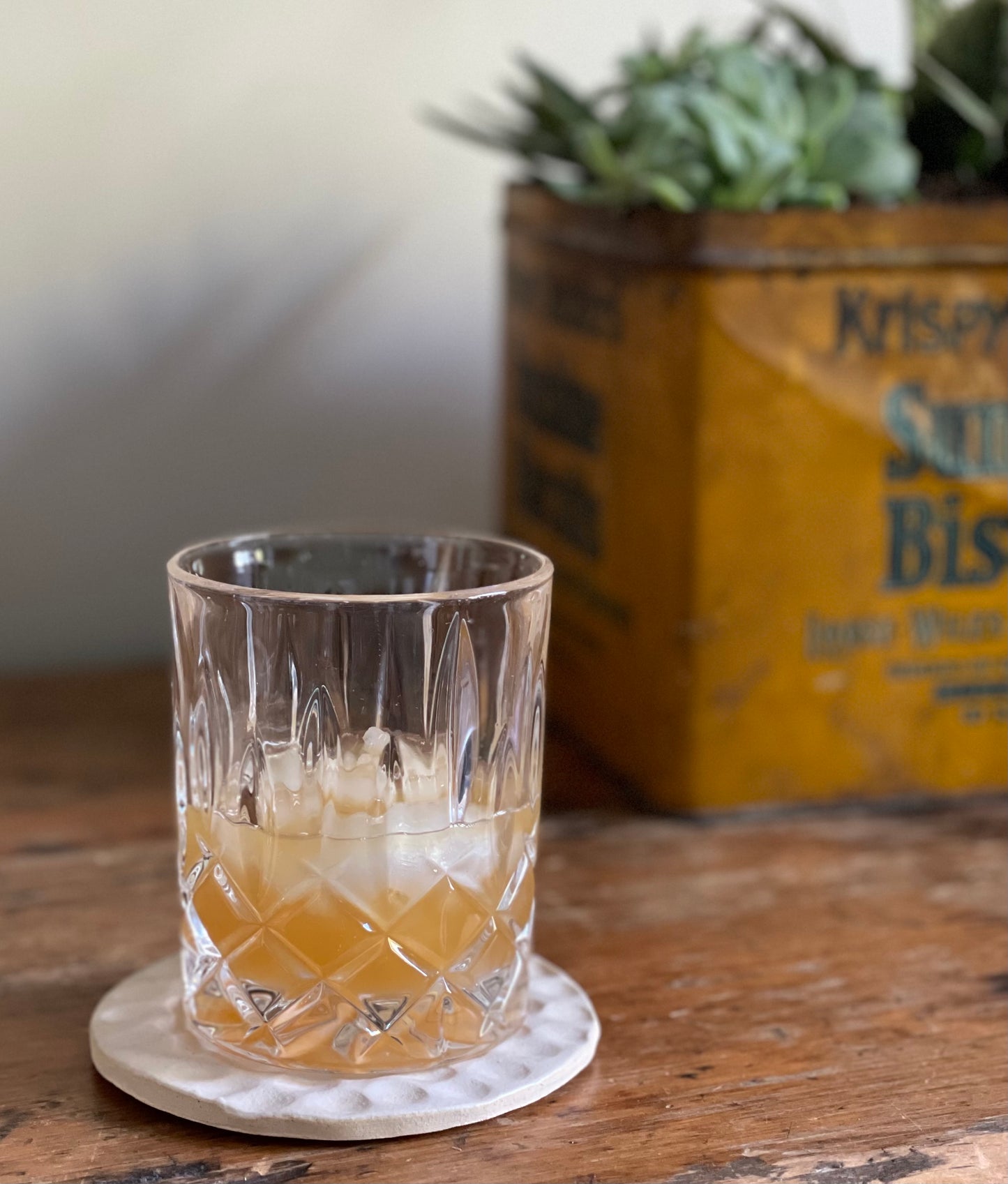 Handmade Ceramic Drink Coasters In Matte White